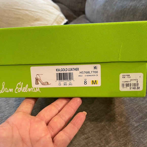 Sam Edelman Kia Block Heel Sandal, GOLD - Picture 11 of 11